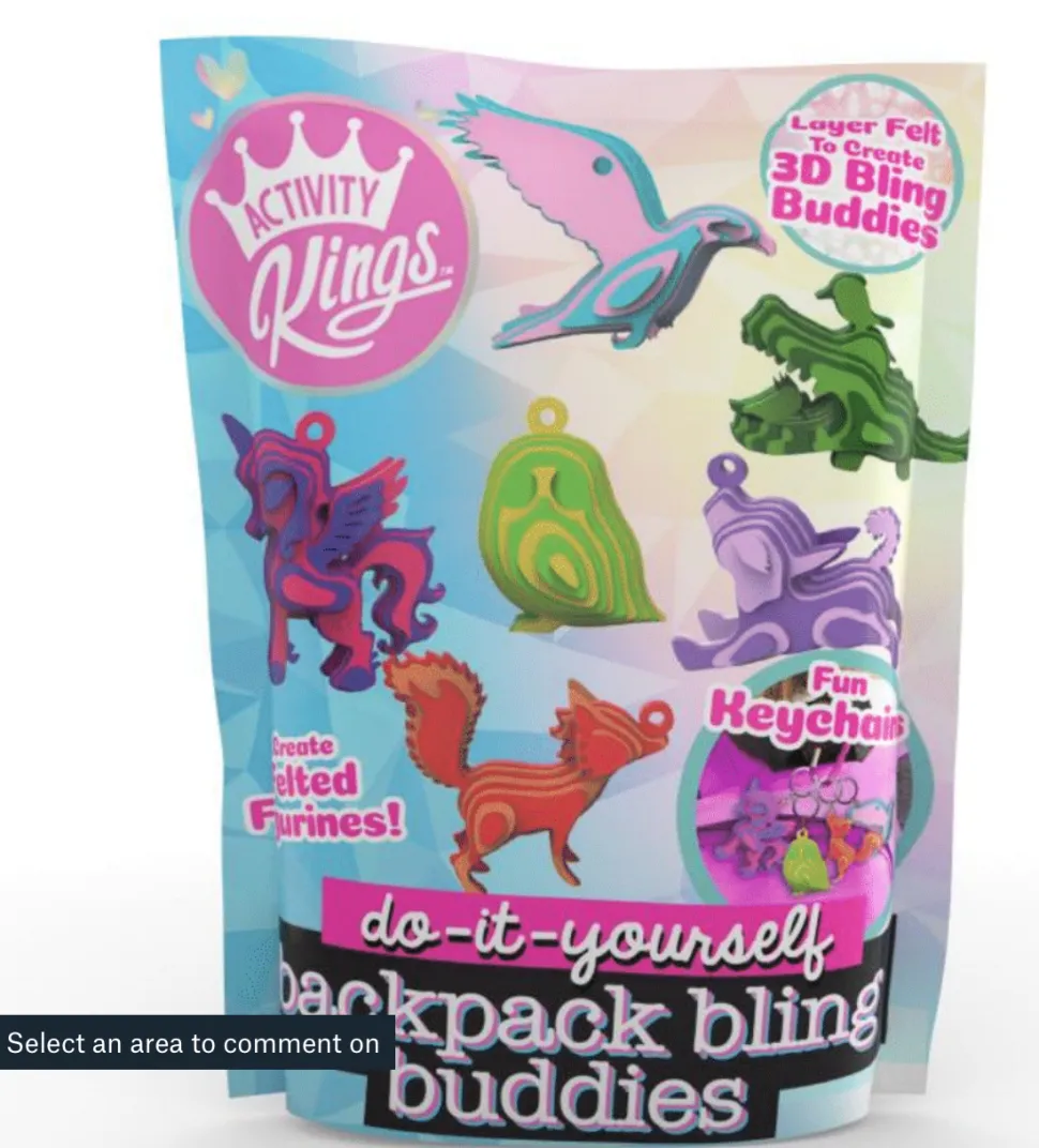 Activity Kings Do-It-Yourself Backpack Bling Buddies New
