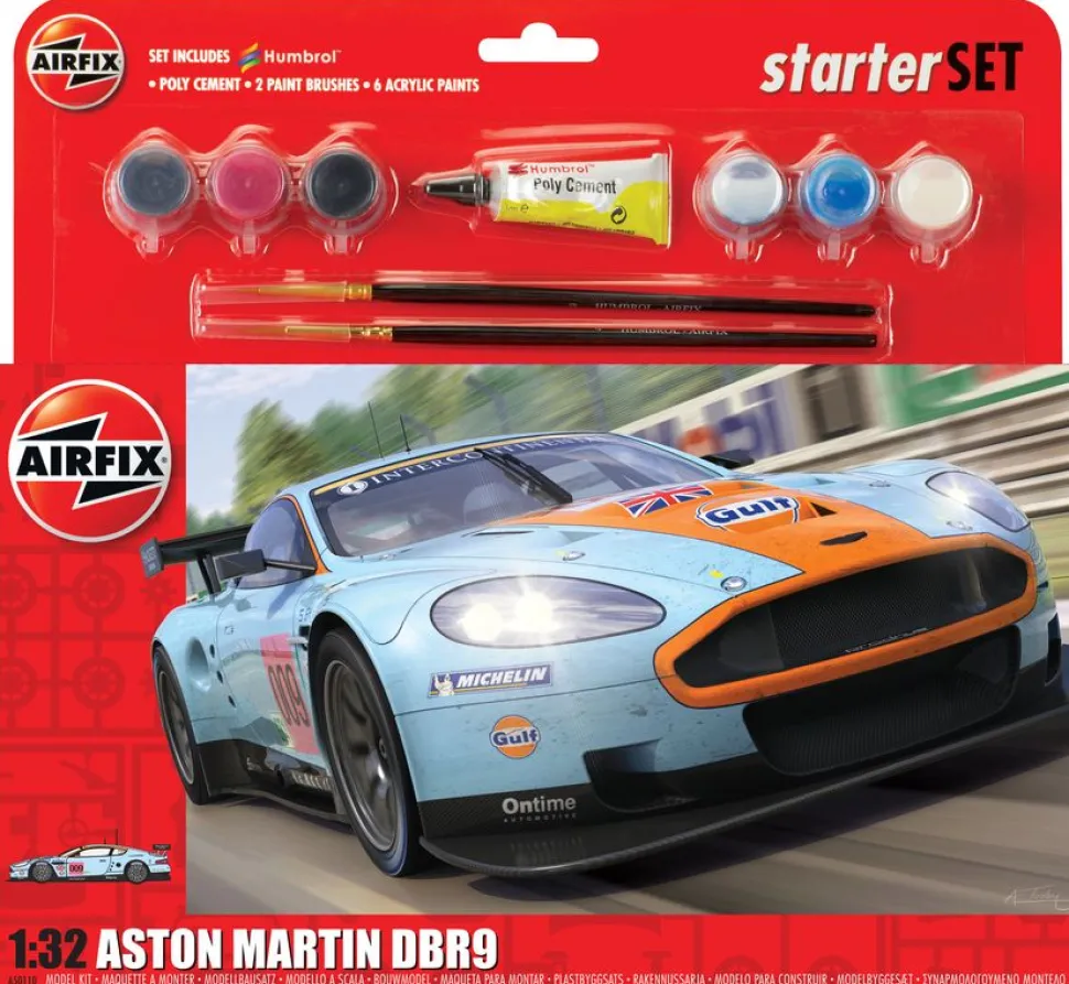 Airfix 1:32 Aston Martin Dbr9 Large Model Starter Set Clearance
