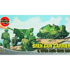 Airfix 1:76 Bren Gun Carrier & 6Pdr Anti-Tank Gun Model Kit Fashion