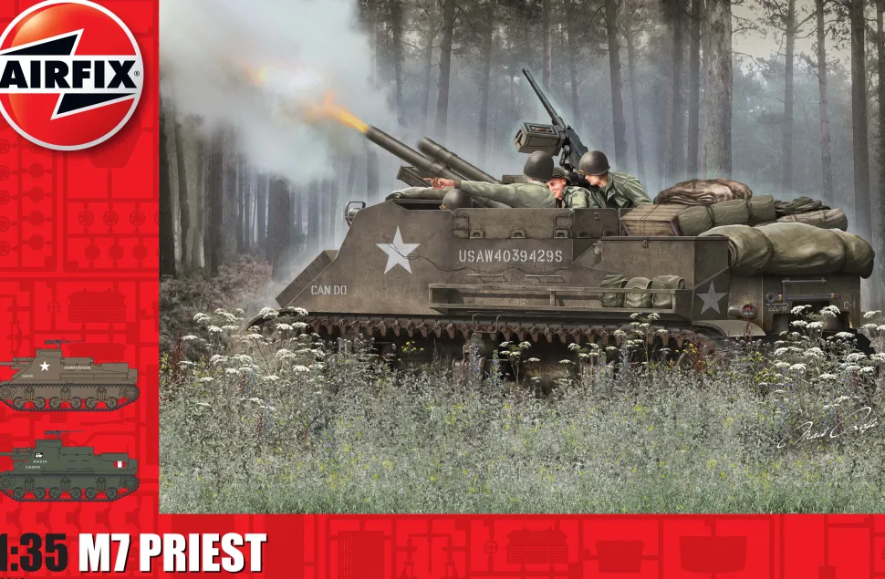 Airfix 1:35 M7 Priest Self-Propelled Artillery Model Kit Hot