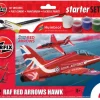 Airfix 1:72 Raf Red Arrows Hawk Small Model Starter Set Hot