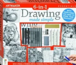 Hinkler Art Maker Essentials: 6-In-1 Drawing Kit Online