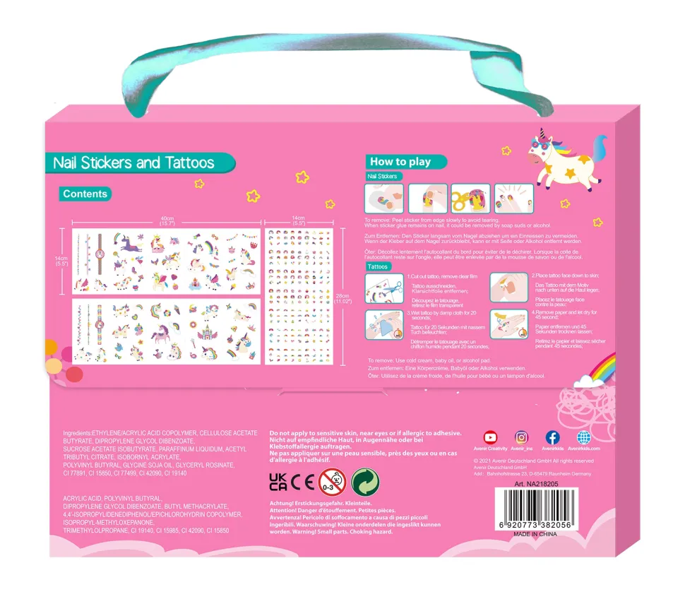 Avenir - Nail Stickers And Tattoos - Unicorns Clearance