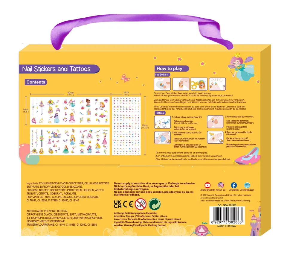 Avenir Nail Stickers And Tattoos Princess Store