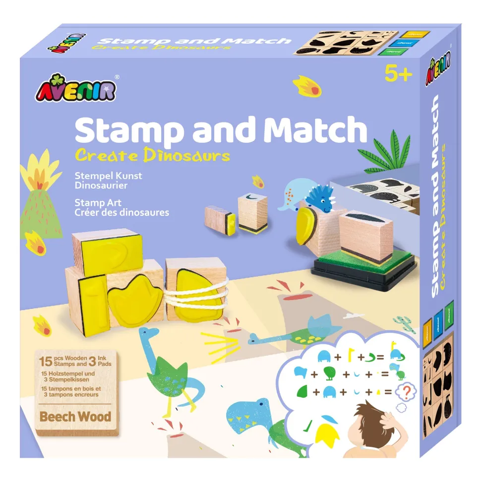 Avenir Stamp And Match Art Create Dinosaurs Flash Sale