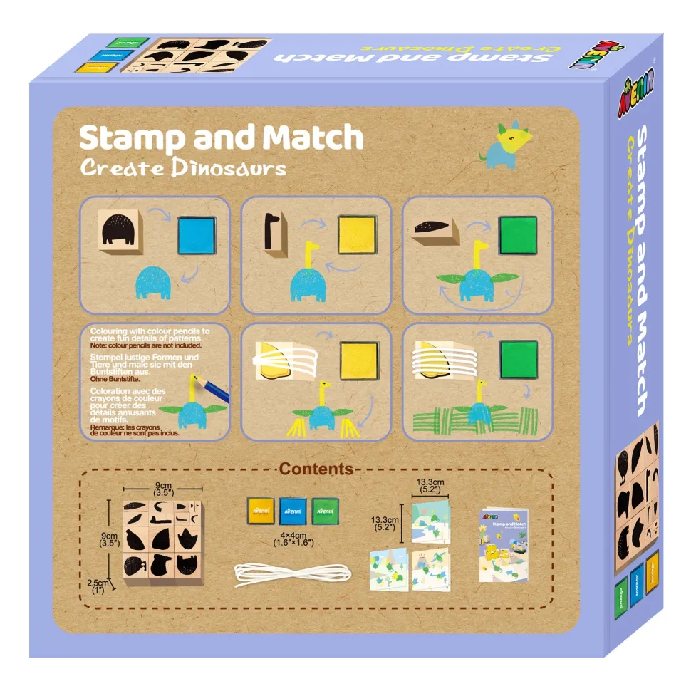 Avenir Stamp And Match Art Create Dinosaurs Flash Sale