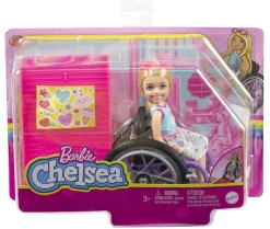 Barbie Chelsea Doll & Wheelchair Blonde Hair Hot