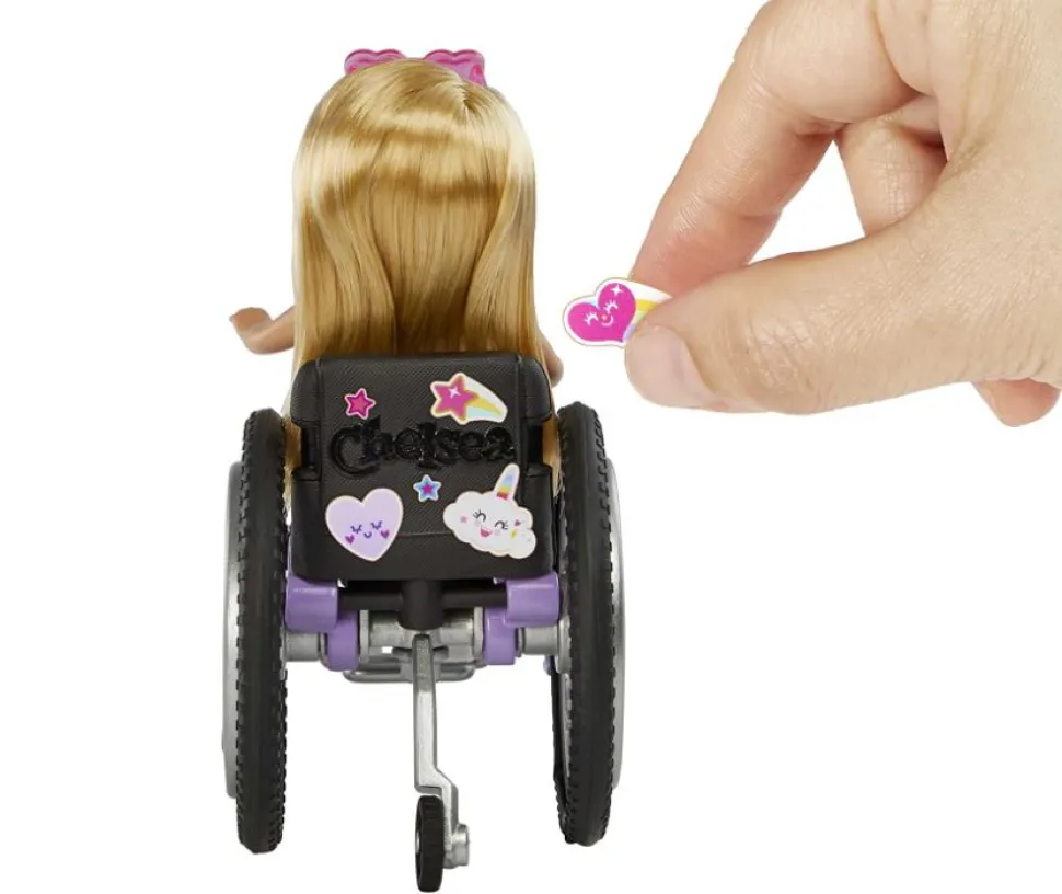 Barbie Chelsea Doll & Wheelchair Blonde Hair Hot