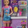 Barbie Doll And Accessories Skipper First Job Snack Bar Playset New