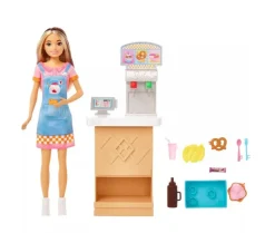 Barbie Doll And Accessories Skipper First Job Snack Bar Playset New