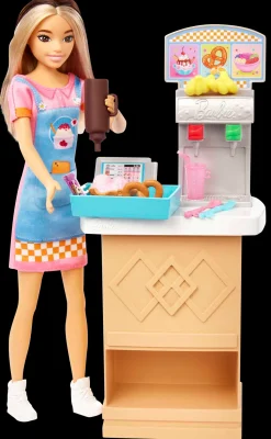 Barbie Doll And Accessories Skipper First Job Snack Bar Playset New
