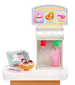Barbie Doll And Accessories Skipper First Job Snack Bar Playset New