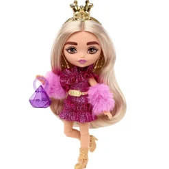 Barbie Extra Minis Doll Shimmery Dress & Furry Shrug Flash Sale