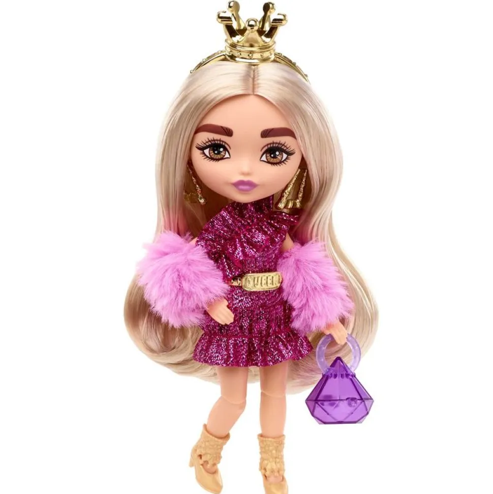 Barbie Extra Minis Doll Shimmery Dress & Furry Shrug Flash Sale