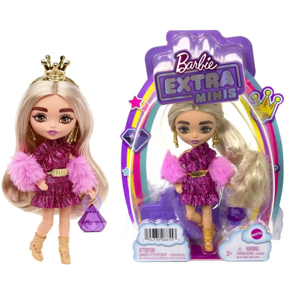 Barbie Extra Minis Doll Shimmery Dress & Furry Shrug Flash Sale