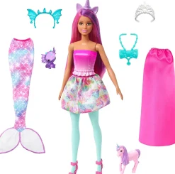 Barbie Fairytale Dress Up Doll - Mermaid Tail And Skirt Cheap