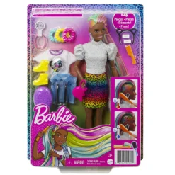 Barbie Leopard Rainbow Hair Doll Animal Print Skirt Cheap