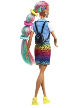 Barbie Leopard Rainbow Hair Doll With Silver Top Best Sale