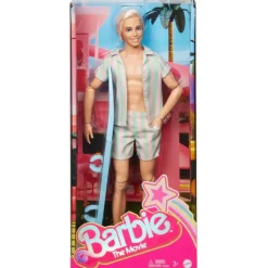 Barbie The Movie Ken Doll In Pastel Striped Beach Matching Set Hot