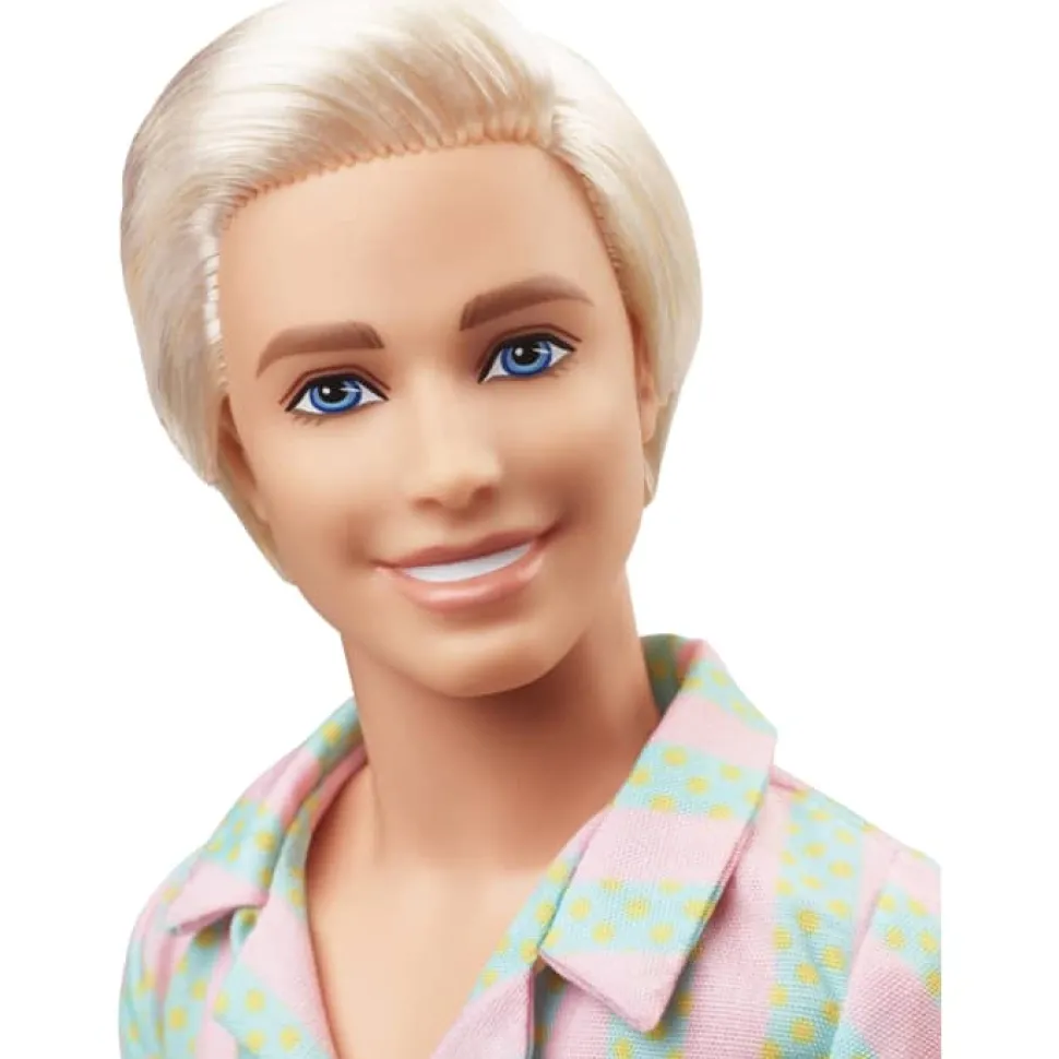 Barbie The Movie Ken Doll In Pastel Striped Beach Matching Set Hot