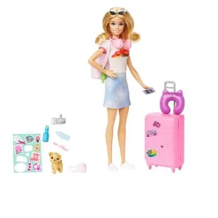 Barbie Travel Doll With Puppy And Accessories Best Sale