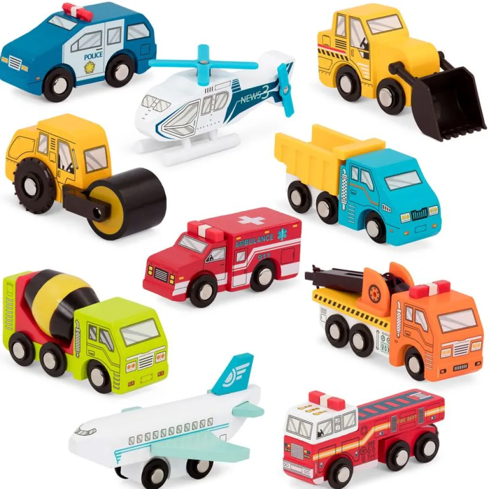 B.Toys BATTAT WOOD & WHEELS WOODEN VEHICLES ASSORTED STYLES Sale