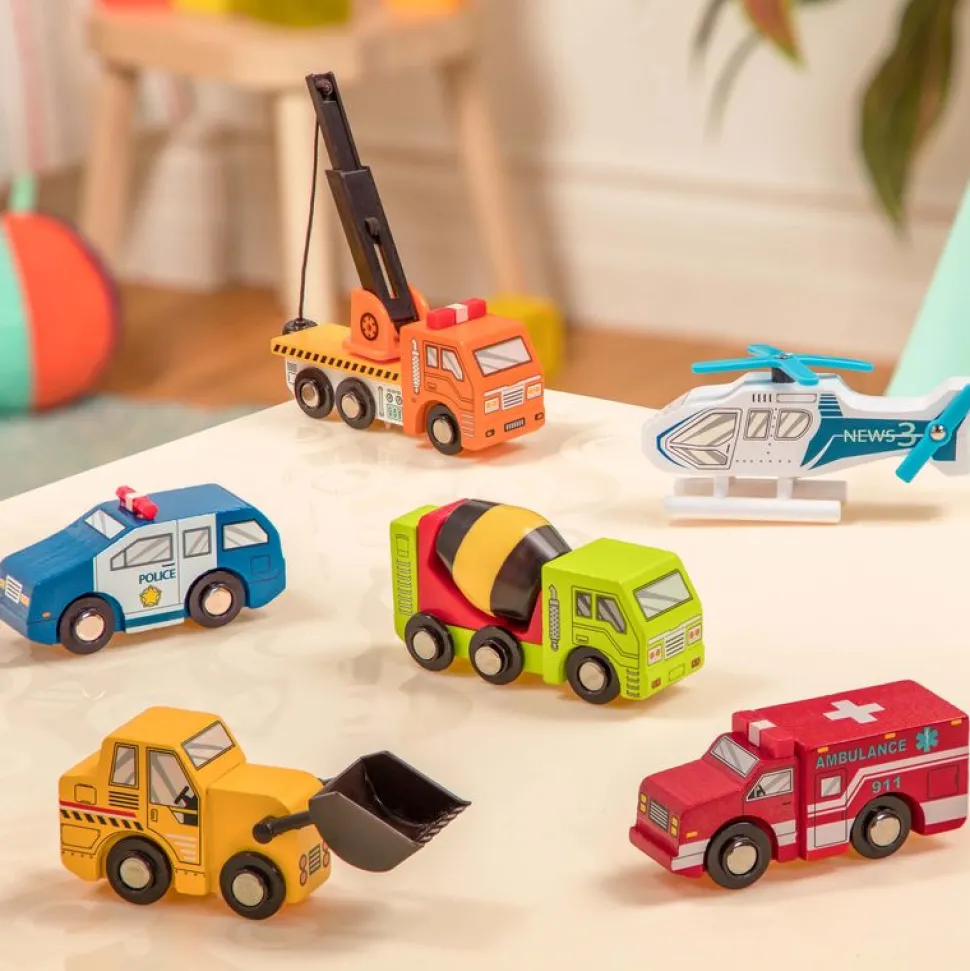 B.Toys BATTAT WOOD & WHEELS WOODEN VEHICLES ASSORTED STYLES Sale