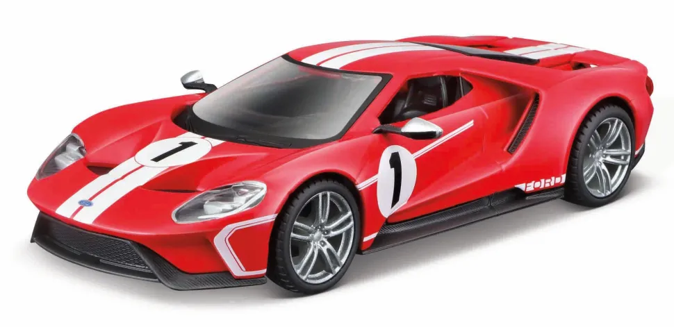 Bburago 1:32 Ford GT Heritage Edition Vehicle 2018 Ford GT Red Hot