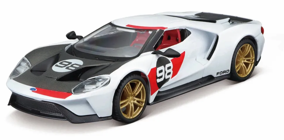 Bburago 1:32 Ford GT Heritage Edition Vehicle 2021 Ford GT White Outlet