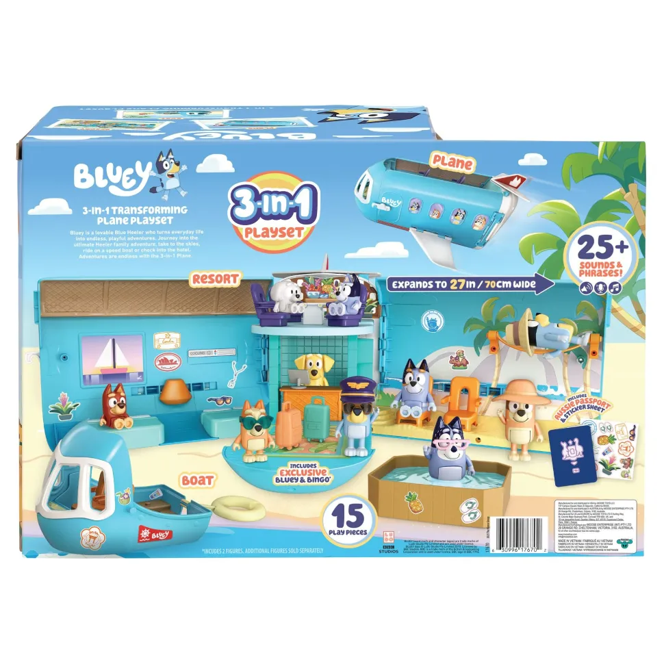 Bluey Series 11 3-In-1 Airplane Playset Sale