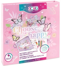 3C4G Butterfly Sketchbook & Drawing Set New