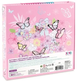 3C4G Butterfly Sketchbook & Drawing Set New