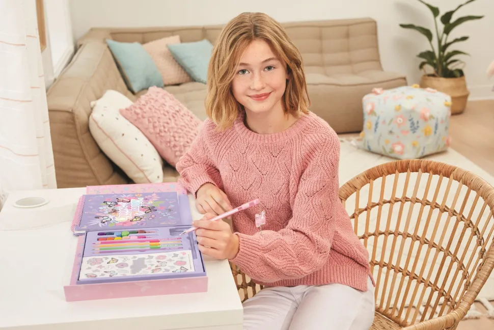 3C4G Butterfly Sketchbook & Drawing Set New