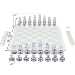 Cardinal Games Cardinal Classics Chess & Checkers With Glass Board New
