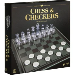 Cardinal Games Cardinal Classics Chess & Checkers With Glass Board New