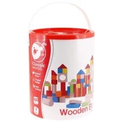 Classic World 100 Piece Wooden Blocks In Barrel Store
