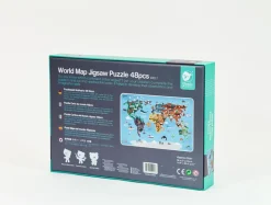 Classic World 48 Piece World Map Jigsaw Puzzle Hot