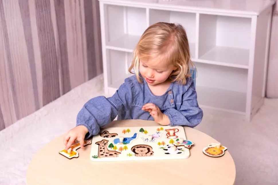Classic World Zoo Puzzle With Knobs Store