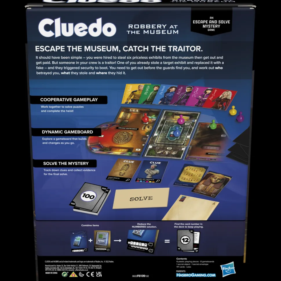 Hasbro Gaming Cluedo Robbery At The Museum An Escape & Solve Mystery Game Sale