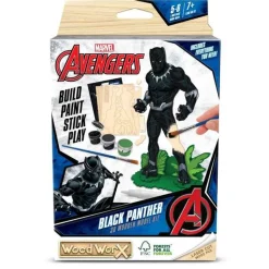 Wood Worx Colorific Marvel Avengers Black Panther 3D Wooden Model Kit Fashion