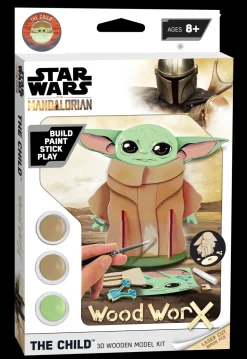 Wood Worx Colorific Star Wars The Mandalorian The Child 3D Wooden Model Kit. Store