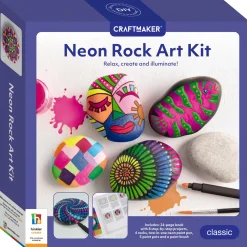 Hinkler Craft Maker Classic Neon Rock Art Kit Cheap