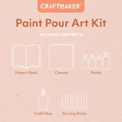 Hinkler Craft Maker Deluxe Paint Pouring Art Kit New