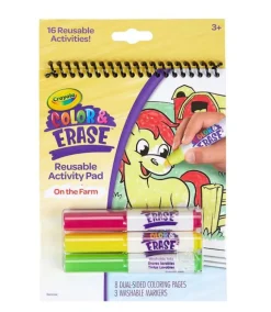 Crayola Colour & Erase Reusable Activity Pad - On The Farm Clearance