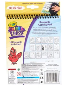 Crayola Colour & Erase Reusable Activity Pad - On The Farm Clearance