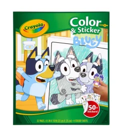Crayola Colour & Sticker Book Bluey New