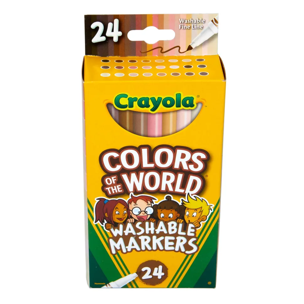 Crayola Colours Of The World Washable Markers 24 Pack New