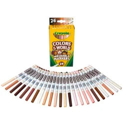 Crayola Colours Of The World Washable Markers 24 Pack New
