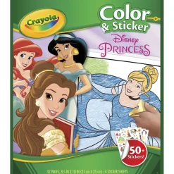 Crayola Disney Princess Colour & Sticker Book Outlet