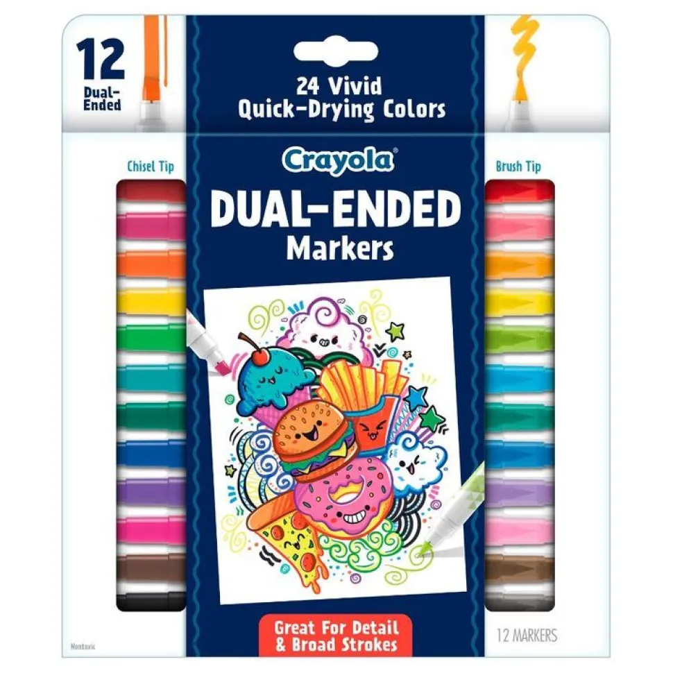 Crayola Doodle & Draw Dual-Ended Markers 12 Pack Best Sale